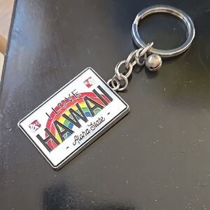 Hawaii Keychain Rainbow Design Key Driver Car Purse Clip Vacation Swag Unisex